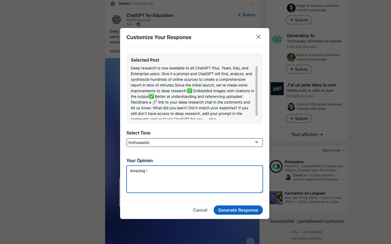LinkedIn Reply Demo
