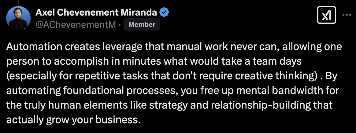 AI Reply X post Example 1