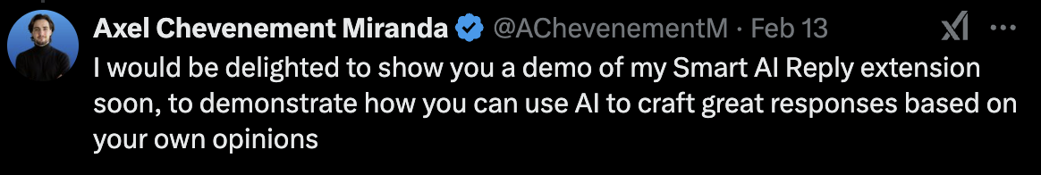 AI Reply X post Example 5
